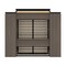 Bestar Orion 104W Queen Murphy Bed and 2 Storage Cabinets w/Pull-Out Shelves (105W), Bark Gray & Graphite 116889-000047 - alternate 6